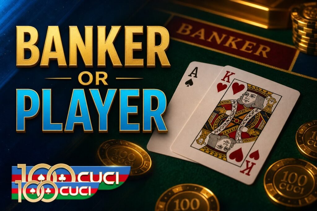 100CUCI baccarat banker or player cards on table