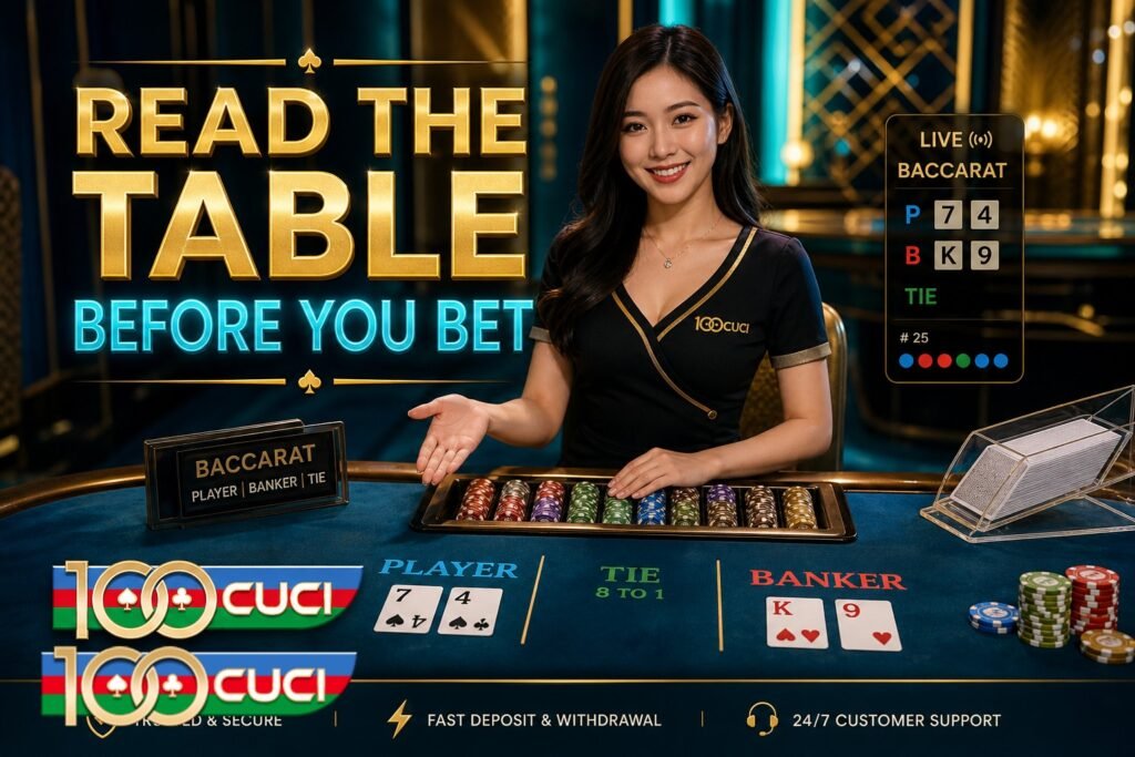 Read the 100CUCI baccarat table before you bet