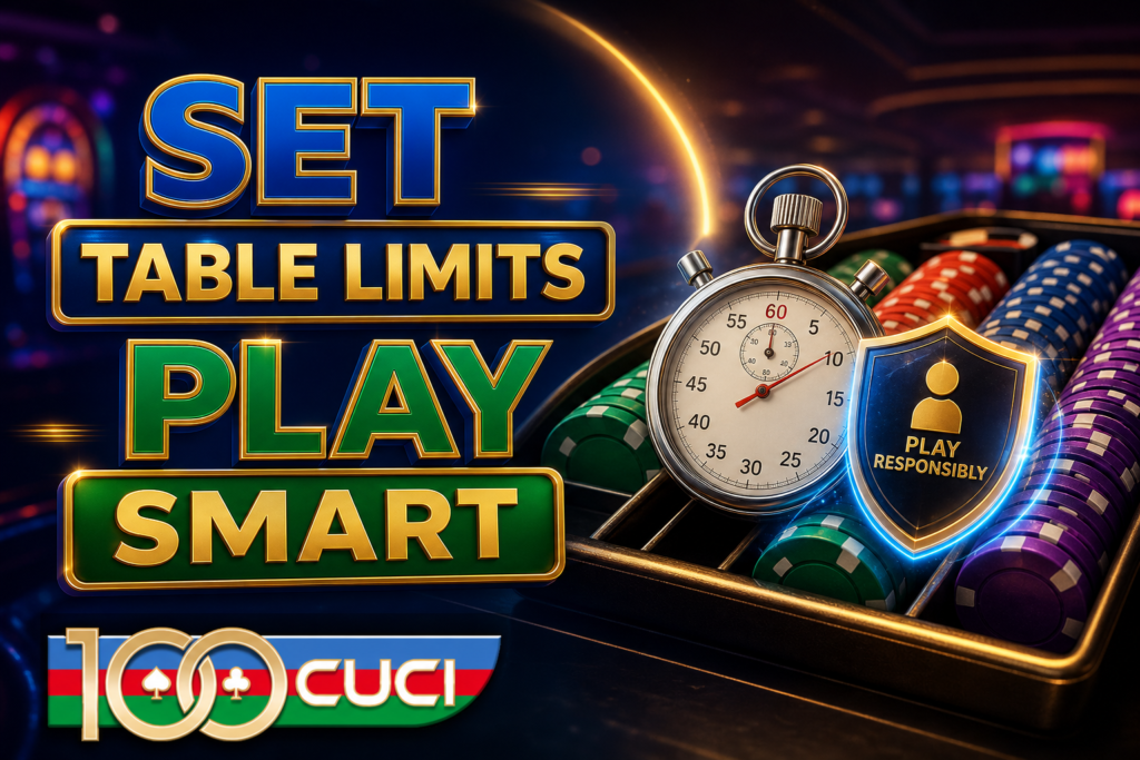 Smart limits for 100CUCI live casino bankroll control