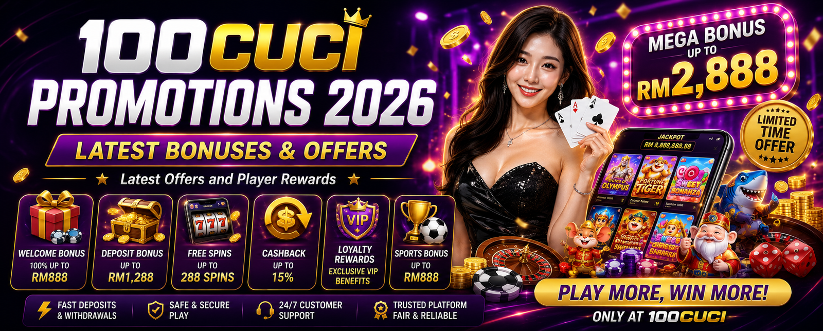 100CUCI Promotions 2026 – Latest Bonuses &amp; Offers