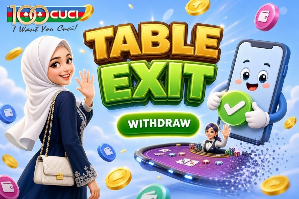100cuci casino Malaysia TABLE EXIT withdraw after live play