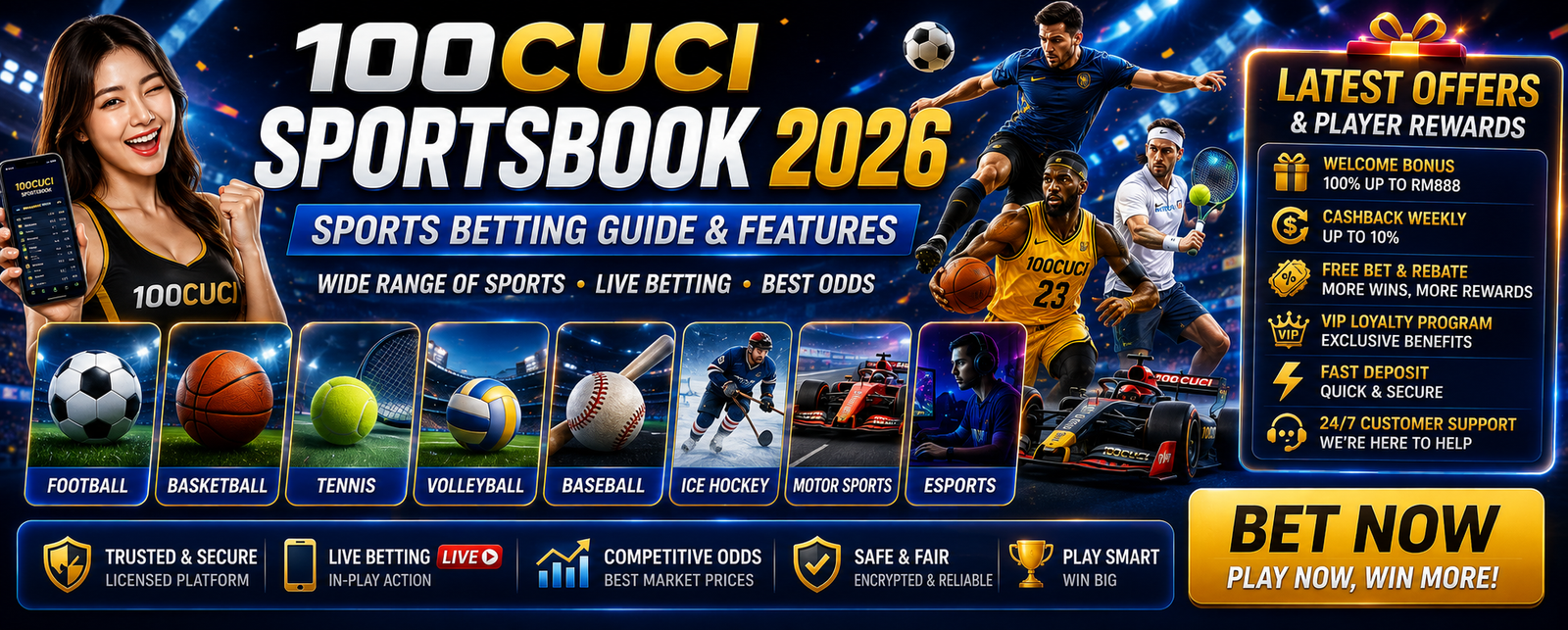 100CUCI Sportsbook 2026 – Sports Betting Guide &amp; Features