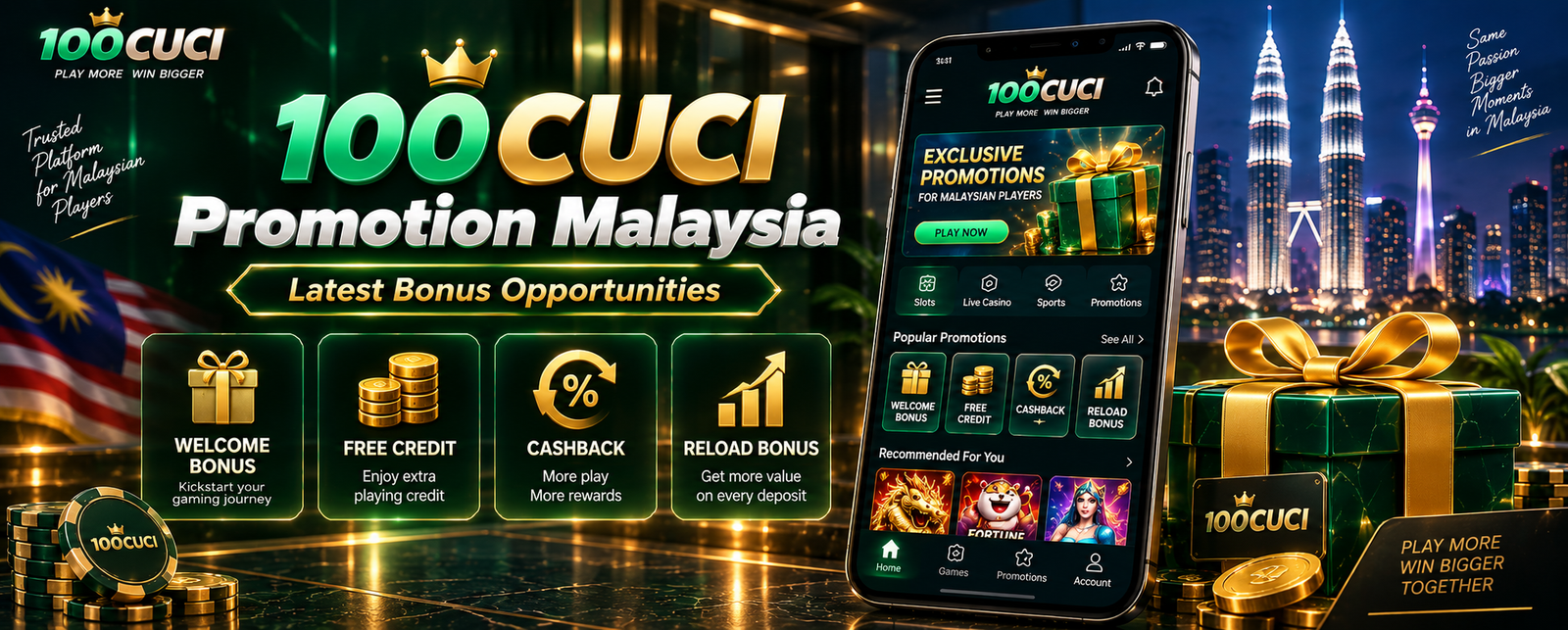 100CUCI Promotion Malaysia Latest Bonus Opportunities